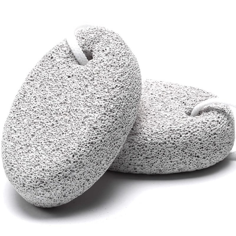 HOOMBOOM 2PCS Natural Pumice Stone for Feet  HOOMBOOM Lava Pedicure Tools Hard Skin Callus Remover for Men/Women Feet and Hands - Natural Foot File Exfoliation to Remove Dead Skin - Image 1